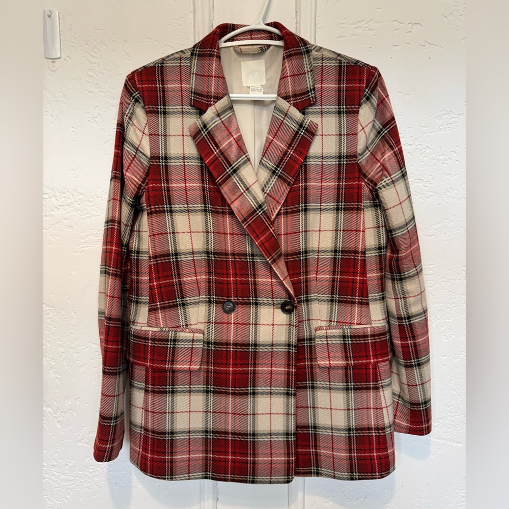 H&M Plaid Double-Breasted Women's Jacket
